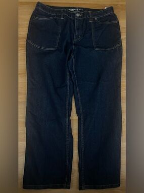 Liz Claiborne Jackie Dark Blue Women's Jeans with Front Pockets Size 16P